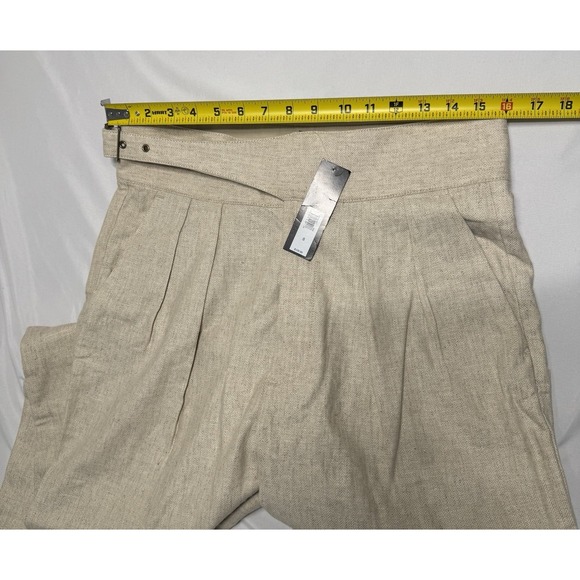 NWT Banana Republic Beige Herringbone Linen Cotton Seafarer Pants Women's Size 8 - Picture 6 of 8